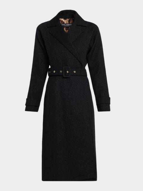 Dolce & Gabbana Rachel Bottoné Tweed Trench Coat