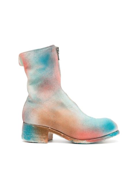 Guidi spray-paint effect boots