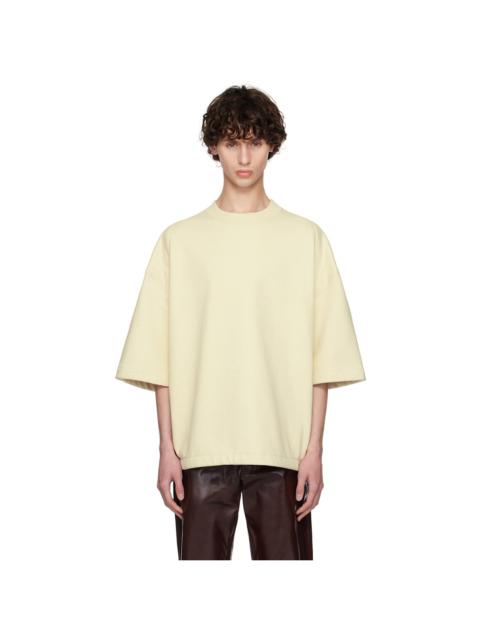 Yellow Padded Shoulders T-Shirt