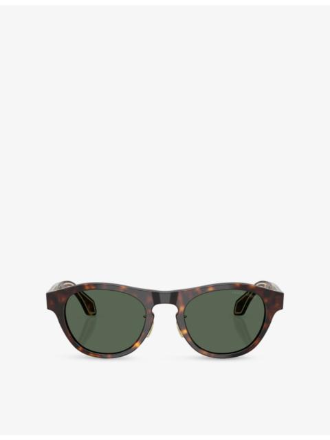 GIORGIO ARMANI AR8225 Round-Frame Acetate Sunglasses