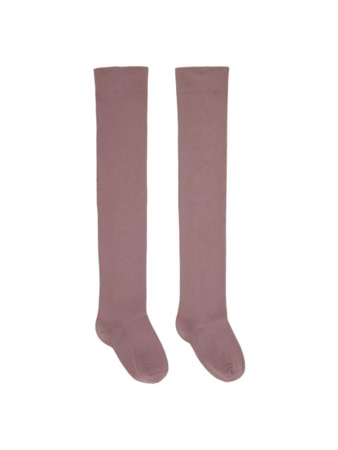 Pink Semi-Sheer Socks