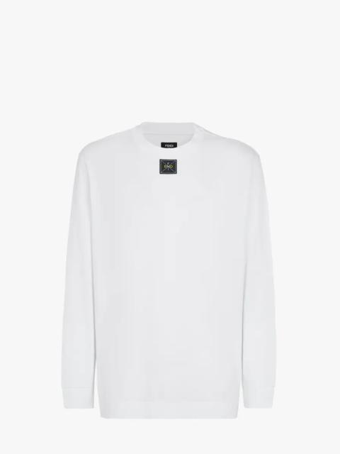 FENDI White jersey T-shirt
