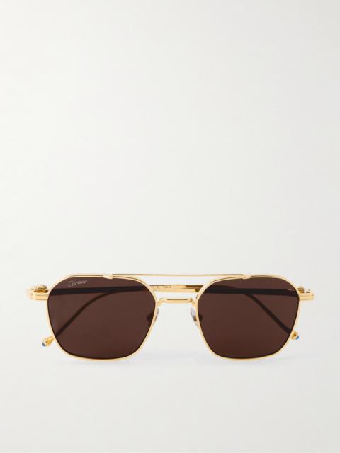 Cartier Pasha Gold-tone Aviator-style Sunglasses