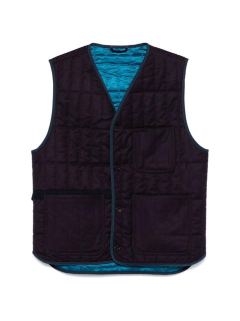 quilted flannel gilet