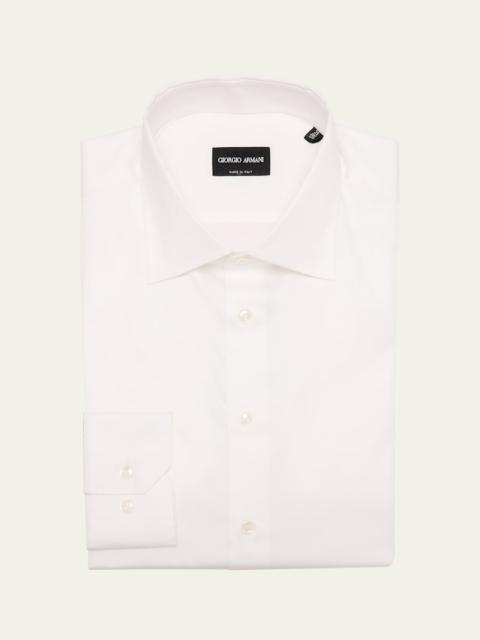 GIORGIO ARMANI Men's Solid Cotton Dress Shirt