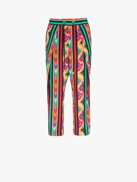 Balmain Multicolor 실크 바지