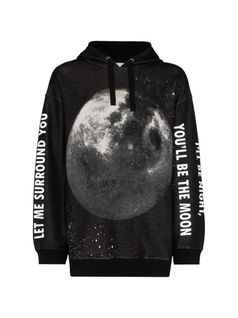 Valentino moon print oversized hoodie