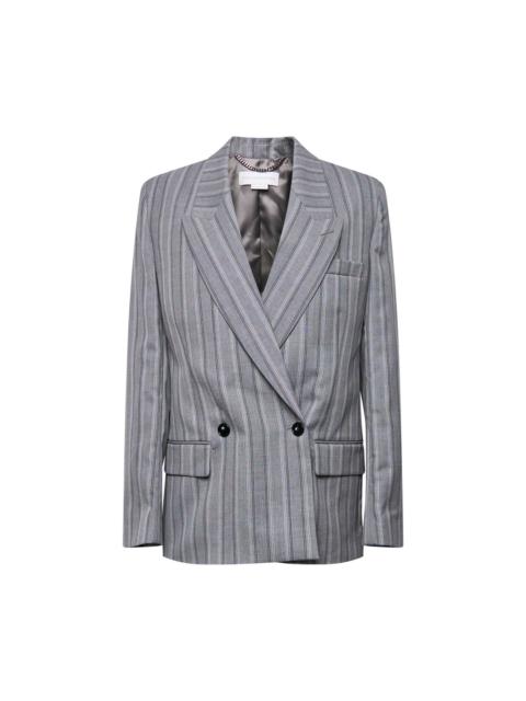 Stella McCartney Stripe Tailoring Double Breasted Waisted Blazer