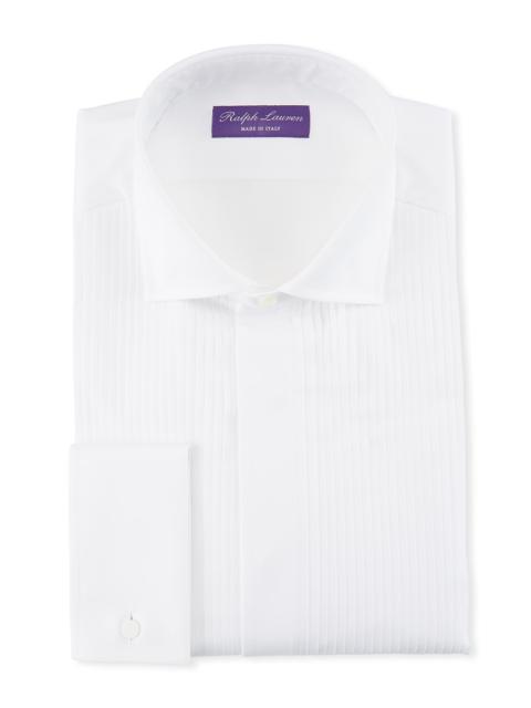 Ralph Lauren Basic Pleated French-Cuff Tuxedo Shirt