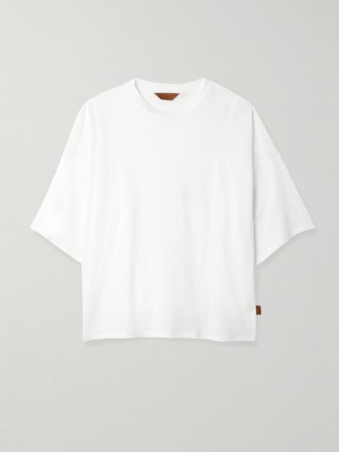 JAMIE HALLER The Draped Tee Cotton And Modal-blend Jersey T-shirt