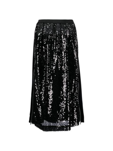 sequinned maxi skirt