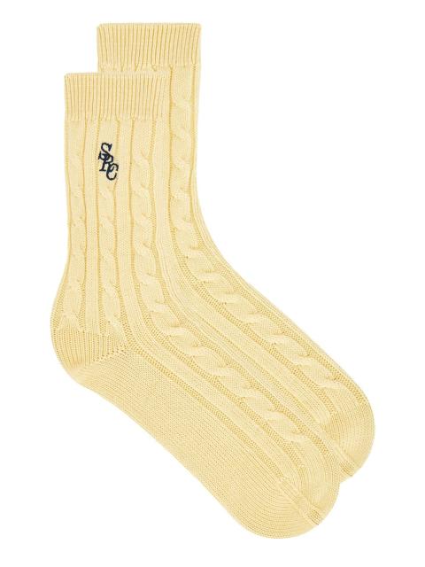 Sporty & Rich SRC Cableknit Socks