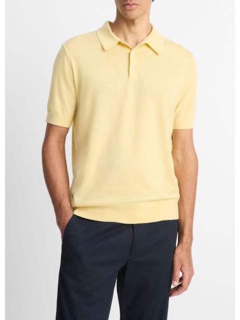 Vince Featherweight Merino Wool-Cashmere Polo Sweater