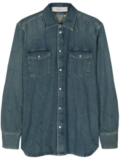 Golden Goose Axel star-appliquÃ© denim shirt