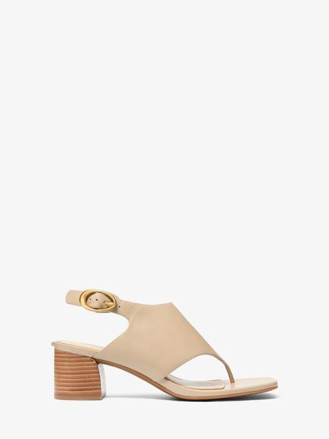 MICHAEL KORS Kya Flex Leather Thong Sandal