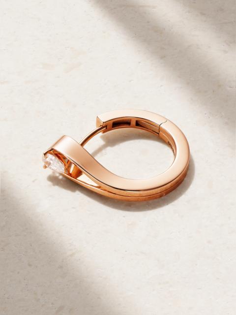 REPOSSI Serti Inversé 18-karat Rose Gold Diamond Earring
