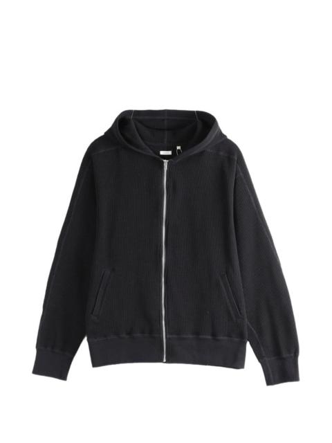 Nanamica waffle-knit zip-up hoodie