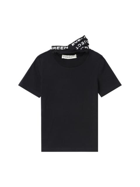 logo-print triple-collar T-shirt