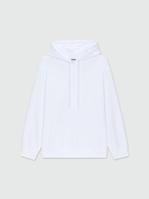 MSGM White Hoodie with Impact logo