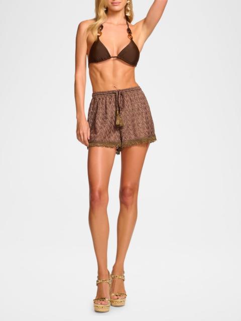 RAMY BROOK Mina Zig-Zag Knit Shorts