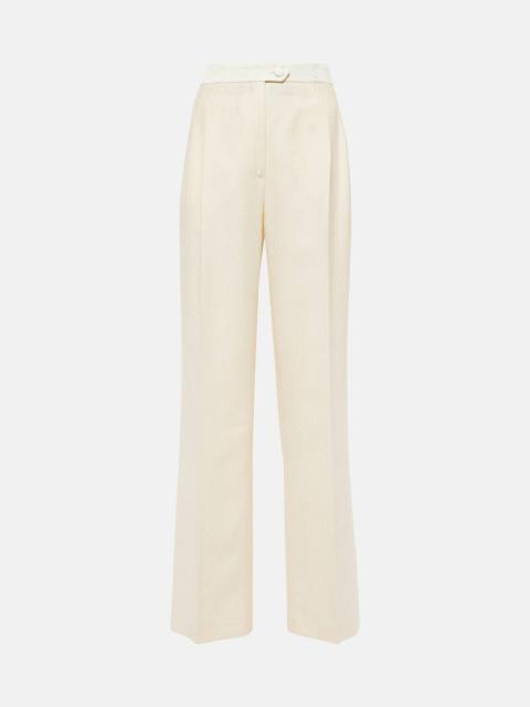 Etro Cotton and wool straight pants
