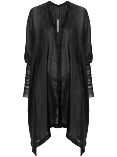 Rick Owens ribbed-sleeves silk shirt