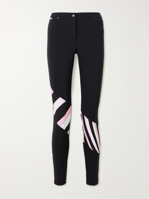 PUCCI Paneled printed stretch-shell ski pants Black