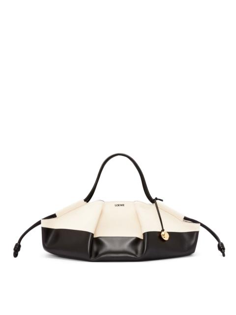Loewe XL Paseo bag in shiny nappa calfskin and canvas