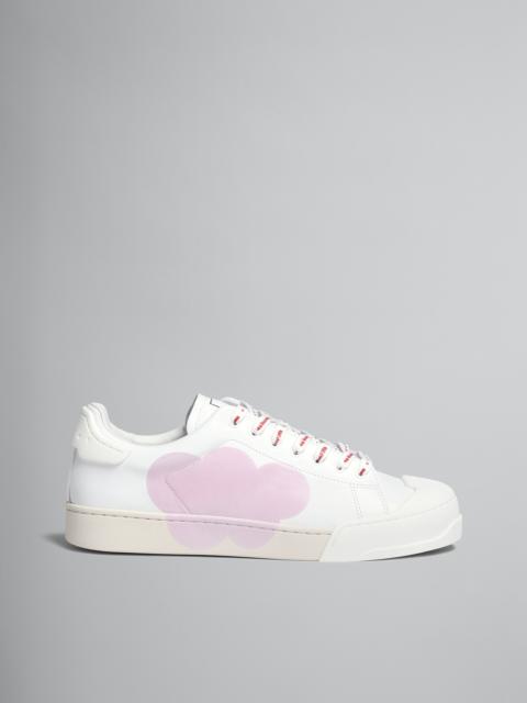 MARNI X NO VACANCY INN - DADA BUMPER SNEAKER IN WHITE PRINTED LEATHER