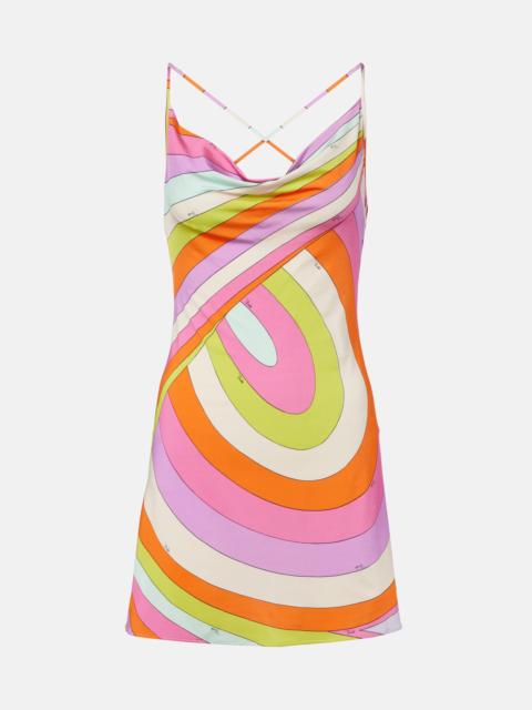 PUCCI Iride draped satin jersey minidress