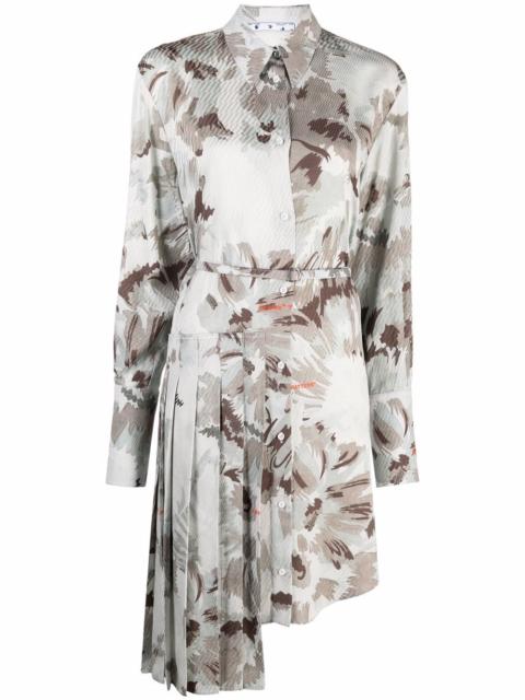 Off-White asymmetric floral shirtdress