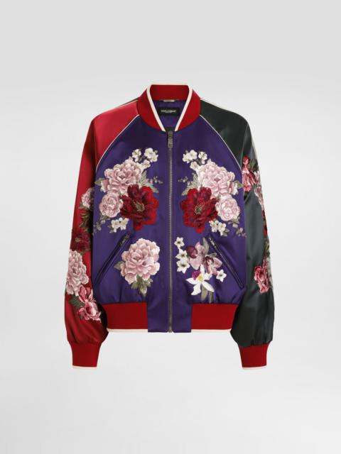 Dolce & Gabbana Satin jacket with patch