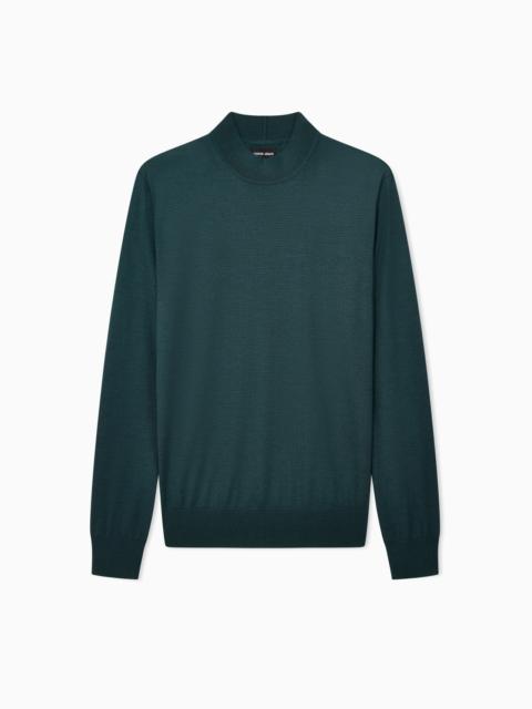 GIORGIO ARMANI CASHMERE AND SILK TURTLENECK SWEATER