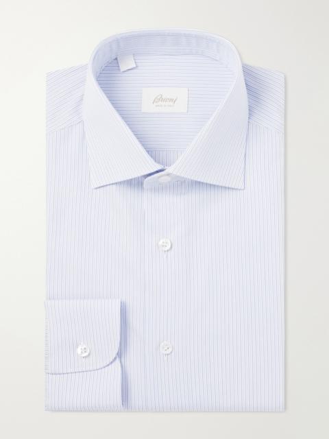 Brioni Striped Cotton-Poplin Shirt