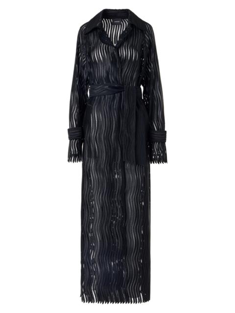AKRIS Women's Estelle Techno-Wave Guipire Coat - Black