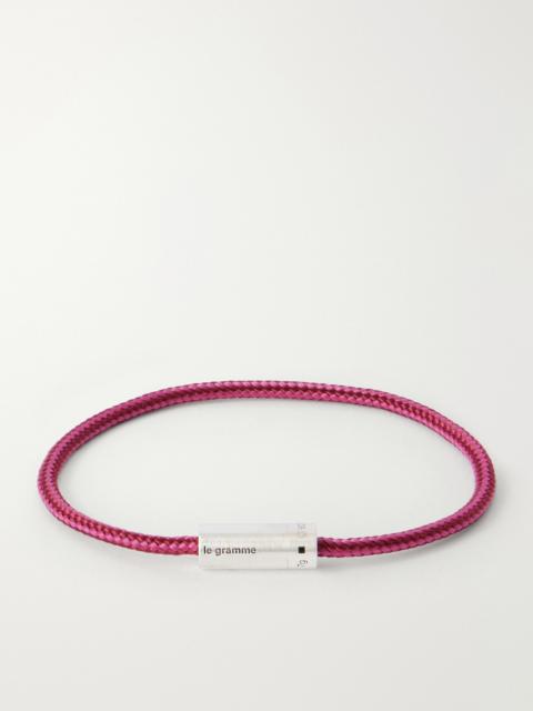 le gramme 5g Sterling Silver Woven Cord Bracelet