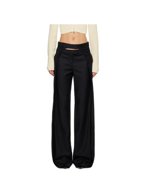 AYA MUSE Black Pleated Trousers