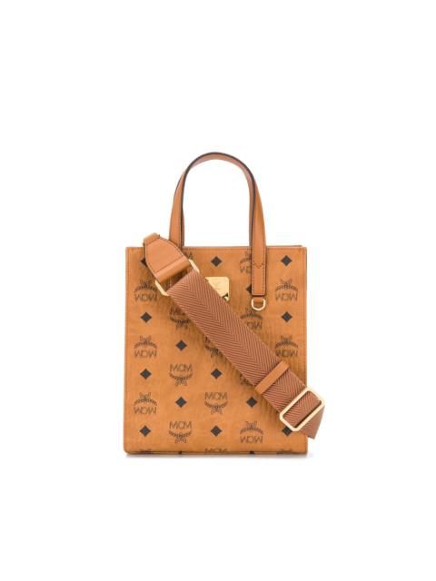 monogram print tote bag