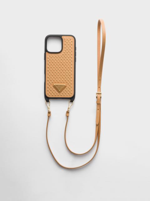 Prada Leather case for iPhone 16 Pro Max