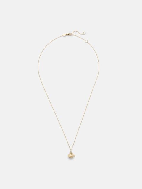 STONE AND STRAND Puffer Fish 14kt gold (585/1000) pendant necklace with diamonds