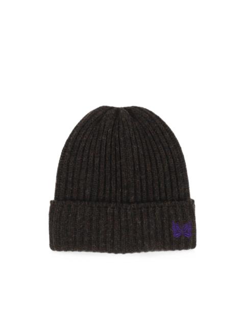 NEEDLES ribbed-knit beanie hat