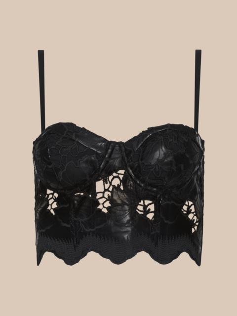 L'AGENCE Sonya Vegan Leather Bustier