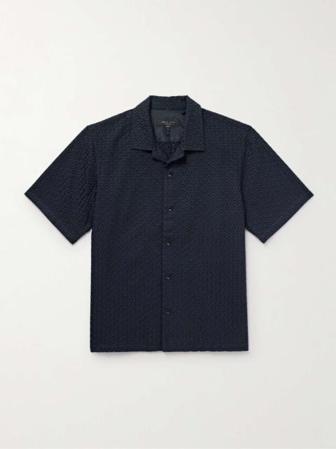Avery Resort Camp-Collar Broderie Anglaise TENCEL™ Lyocell Shirt