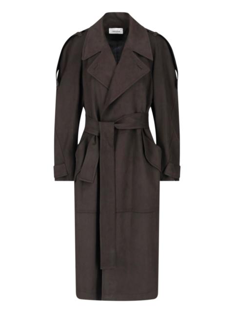 LOW CLASSIC SUEDE FAUX TRENCH COAT