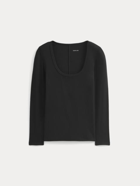 EVERLANE LUXE RIB DEEP U-NECK TOP