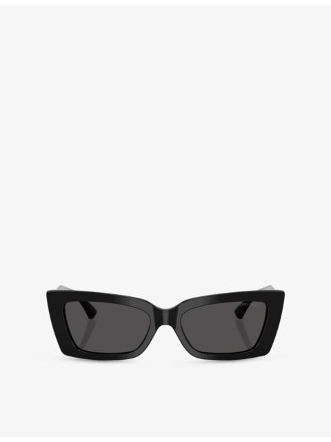 JIMMY CHOO JC5037BU Cat-Eye Acetate Sunglasses
