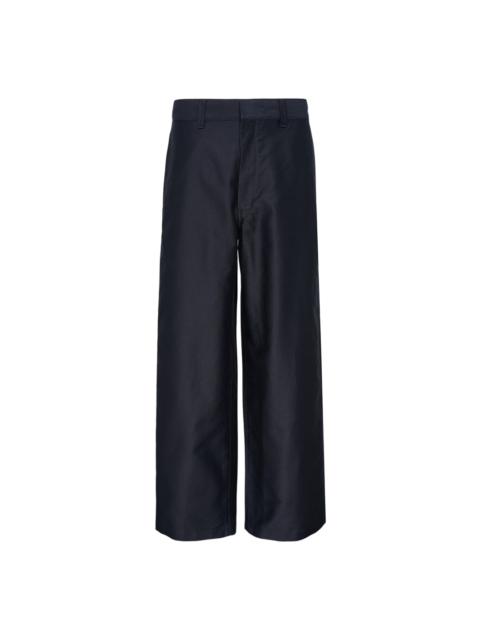 Lemaire Wide Workwear Cotton Satin Pants