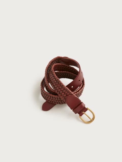 J.CREW Woven elasticated Italian leather belt