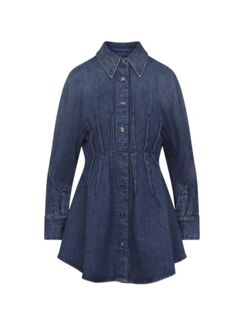 Givenchy buttoned collared denim mini dress
