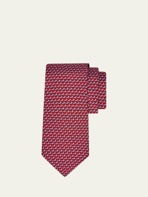 FERRAGAMO Men's Mini-Dachshund Dog Silk Tie